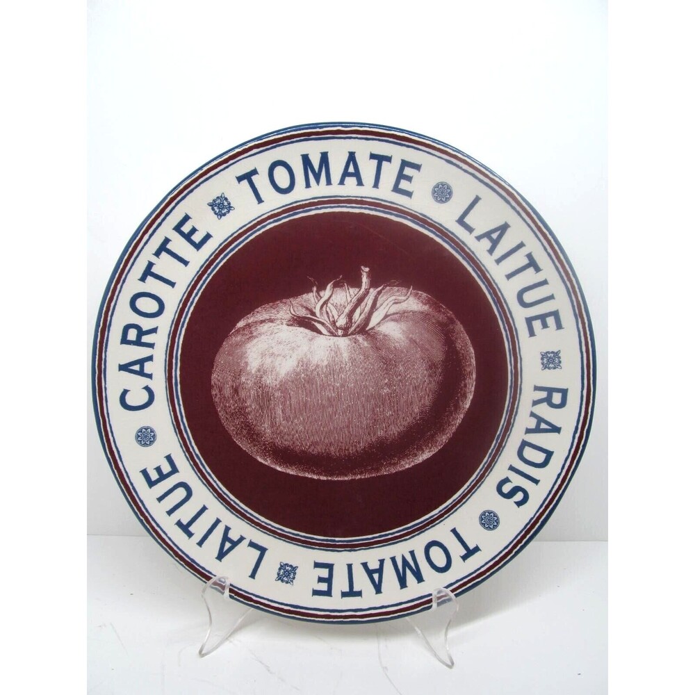 Certified International French Market  Tomato 10 5/8" Dinner Plate